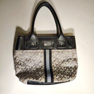 Tommy Hilfiger Signature Logo Monogram Shoulder Bag Gray